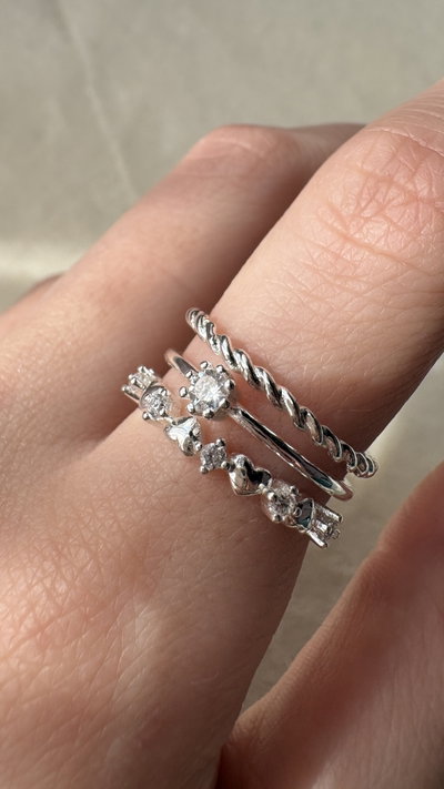 Anillo regulable, laminado en plata AN974PL