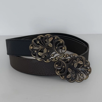Cinto mariposas negro 110cm
