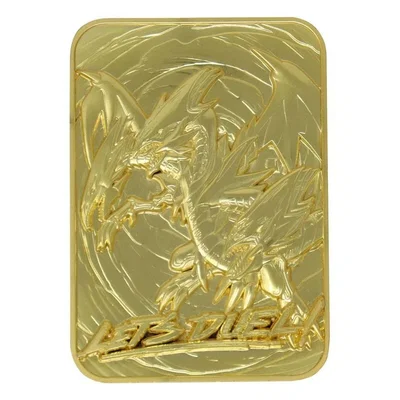 Yu-Gi-Oh! Carta metálica de edición limitada del Blue-Eyes Ultimate Dragon chapada en 24k