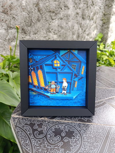 cuadro 3d - Monkey Island - versión 2