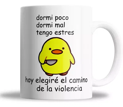Taza De Cerámica -meme Pollito - Camino De La Violencia