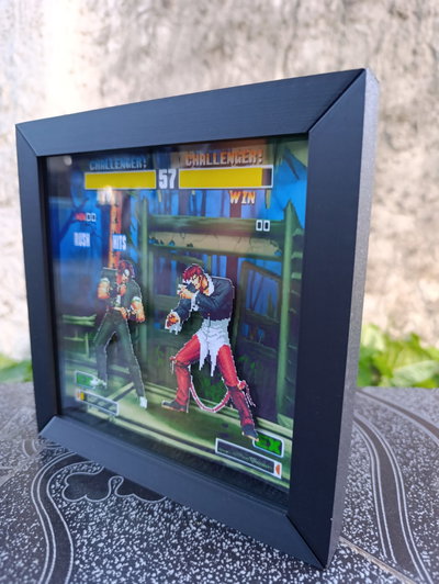 cuadro 3d - the king of fighters 98 - kyo vs iori