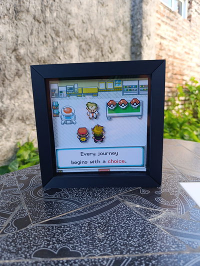 cuadro 3d - pokemon - gba