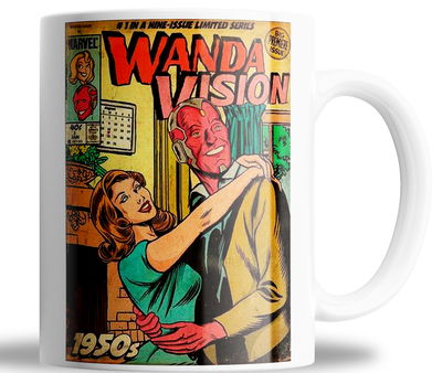 taza de ceramica _ wannda y vision 