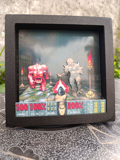 cuadro 3d - doom