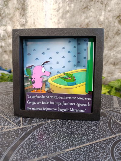 Cuadro3d - coraje el perro Cobarde