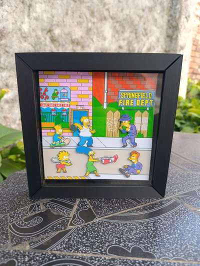 cuadro 3d - los simpsons arcade . gamer