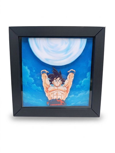 cuadro 3d - goku genkidama  - dragon ball z