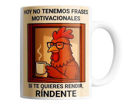 Hoy no tenemos frases motivacionales  - si te queres rendir rendite - meme 
