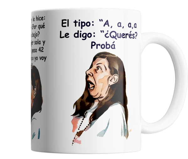 señora meme " das un paso y bajo " 