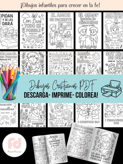 DIBUJOS INFANTILES PARA COLOREAR- PDF- ARCHIVO DIGITAL IMPRIMIBLE
