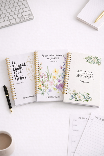 PACK 3 AGENDAS CRISTIANAS PERPRETUAS + TAPAS