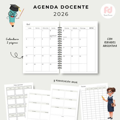 PLANNER DOCENTE 2026- PDF- A4