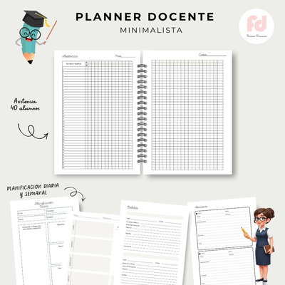 AGENDA DOCENTE PREPETUA EDITABLE EN CANVA- ARCHIVO DIGITAL