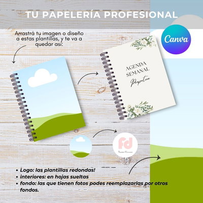 KIT PRESENTACIÓN- PLANTILLAS PARA PRESENTAR TU PAPALERIA PROFESIONAL- EDITABLE EN CANVA