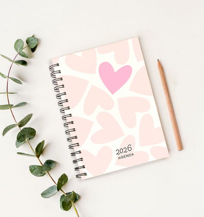 AGENDA DIARIA ROSA "CUIDAR EL CORAZÓN"