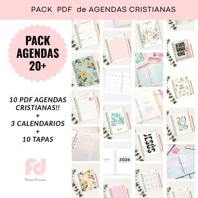 PACK AGENDAS CRISTIANAS + CALENDARIOS + TAPAS + STICKERS! PDF- IMPRIMIBLE
