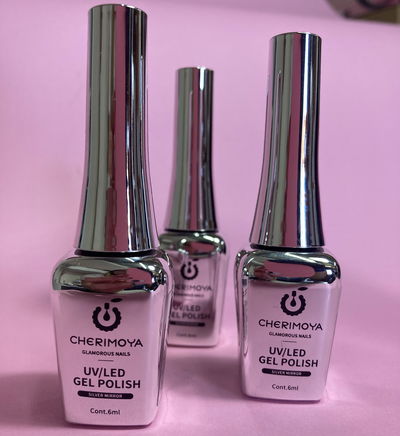 Esmalte mirror plateado 6 ml - Cherimoya 