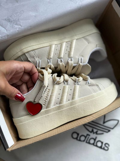 Zapatillas Ad superstar plataforma blanca 