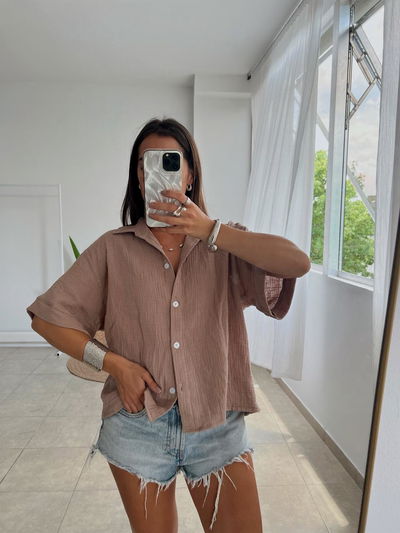 Camisa Afrodita beige