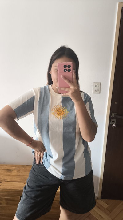 Remera Sol de Mayo celeste 