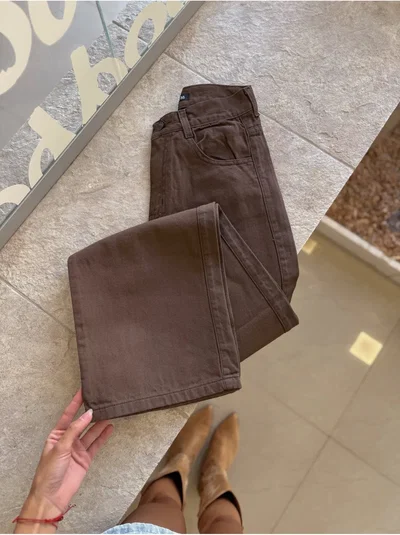 Jeans wide leg Bonnie chocolate 