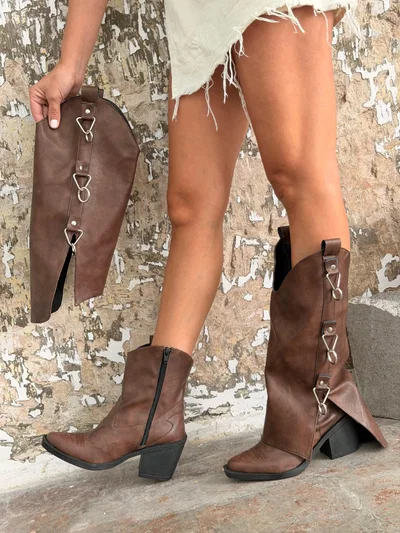 Texana Hanna choco desmontable 2 en 1 