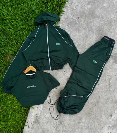 Conjunto Lacoste 🐊  verde botella 