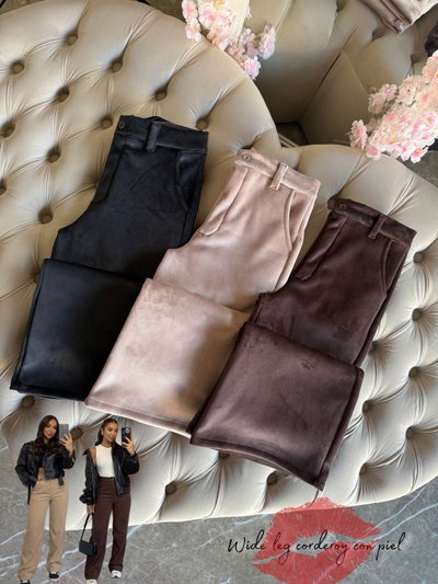 Pantalón wide leg corderoy 