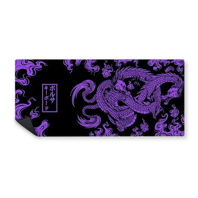 Mousepad Dragon chino negro y morado