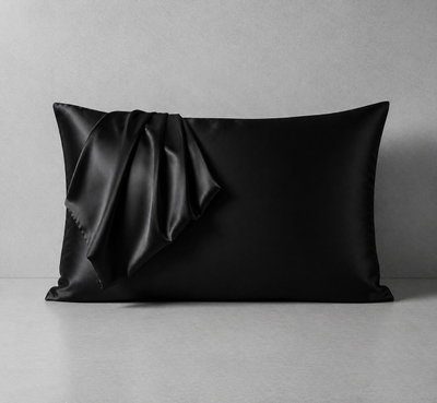 Fundas Almohada Satén Premium Pack x 2 unidades Negro