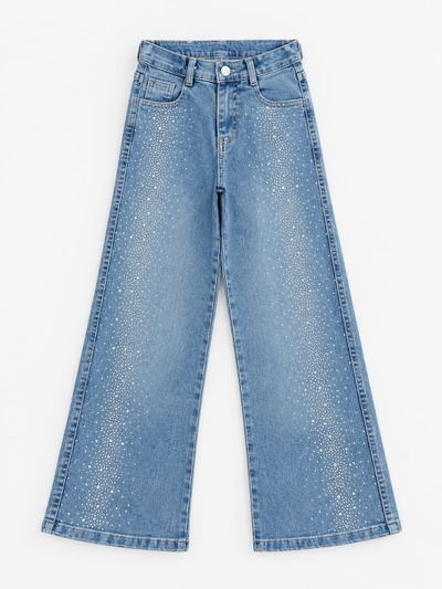 Wide Leg Strass