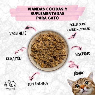 Vianda Cocida Suplementada - Gato
