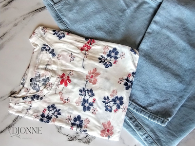 Manga larga floral 