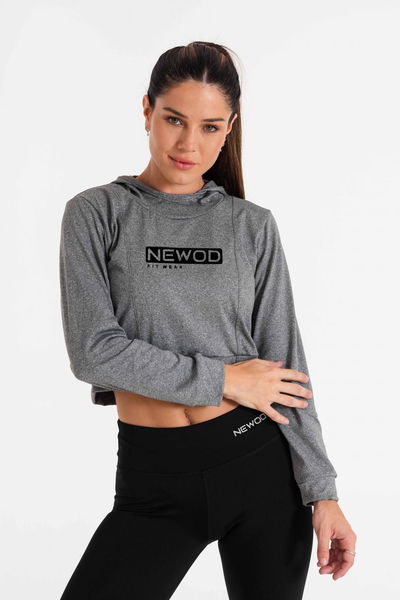 BUZO CROP GRIS