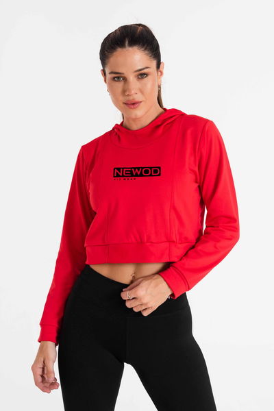 BUZO CROP ROJO