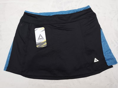 SHORT POLLERA COMBINADA NEGRO/AZUL