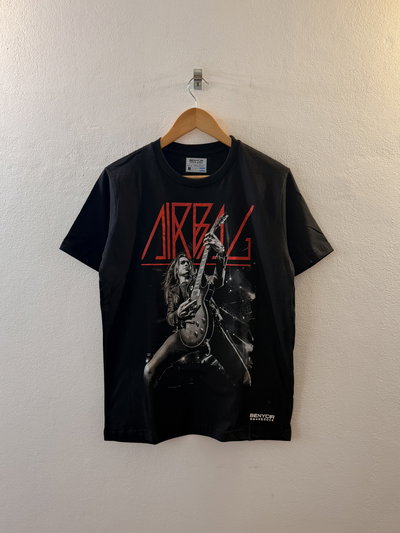 Remera negra algodón Pato AIRBAG