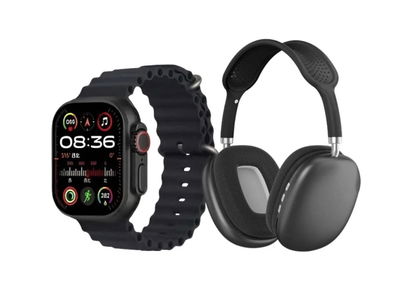 Smartwatch Gs8Ultra + Auriculares Bluetooth Vincha P9! 