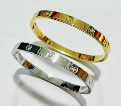 Esclava acero con strass