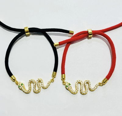 Pulsera hilo con serpiente