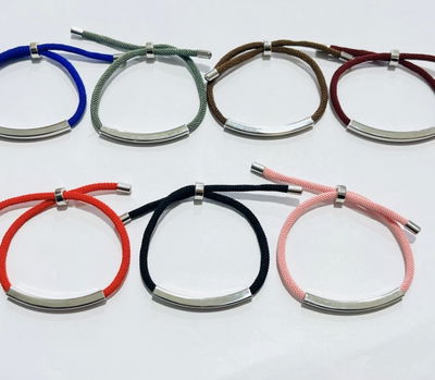 Pulsera hilo regulable con acero