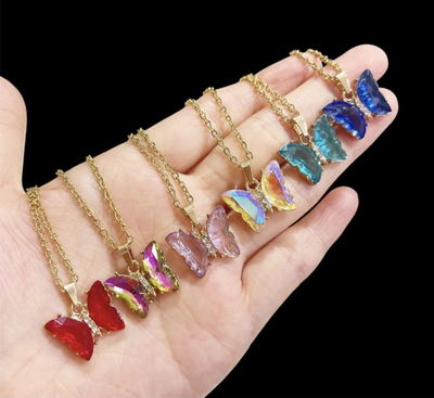 Collar mariposa colores