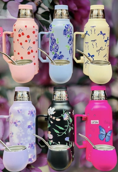 Nuevos Termos Mate + Bombilla  1.3 Litros con Diseños 