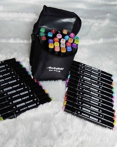Marcadores Touch doble punta con base 