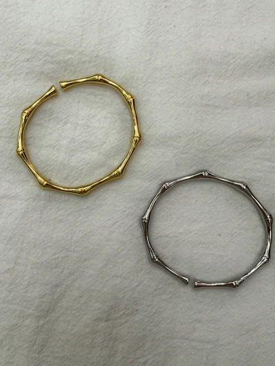 Esclavas Acero Plateado y dorado