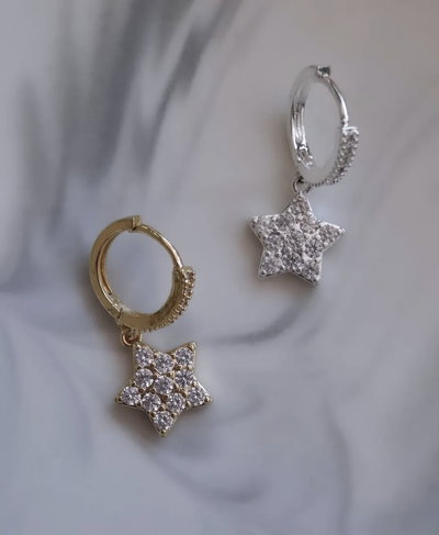 Argollitas Acero Plateado y Dorado 