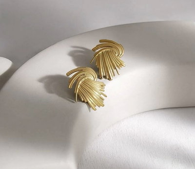 Aros espiral chunky acero