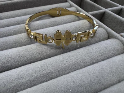 Esclavas Acero Dorado 