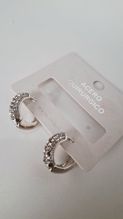 Aros Acero + Strass